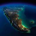 Chile y Argentina desde el espacio