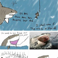 shark is sad