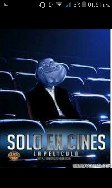 solo en cines ( forever alone) - meme