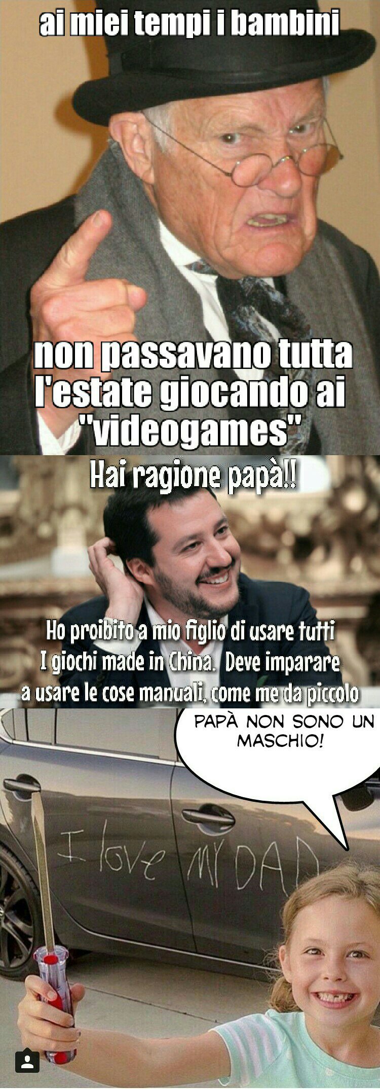 Salvini summer raduno, generazioni a confronto - meme