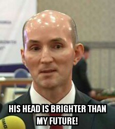 This is a serious shiny head! - meme