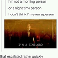 I'm a time lord!