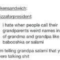 Last comment wins grandpa salami