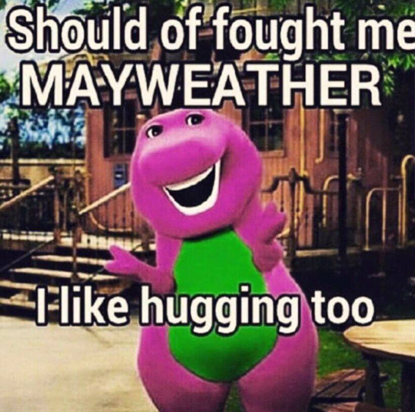 mayweathers gay for pacman - meme