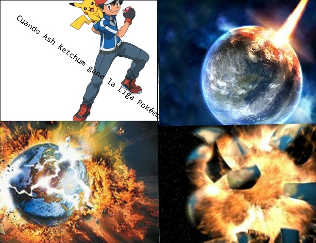 Cuando Ash gane la liga pokemon - meme