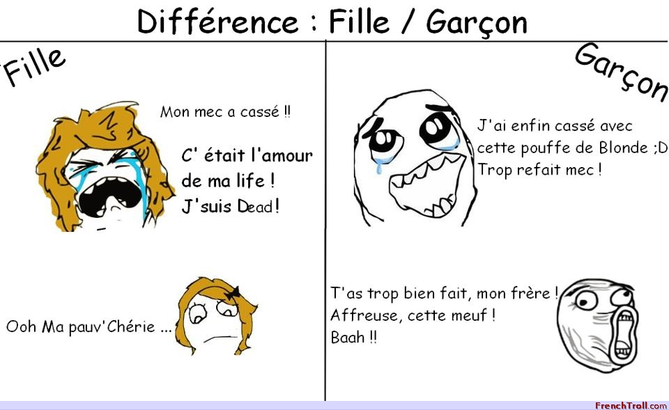 Fille VS Garçon - meme