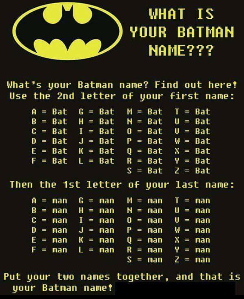 Moi c'est Batman et vous ? - meme