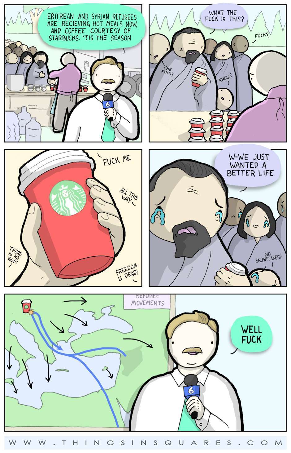 the red Starbucks - meme