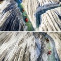 He turned a glacier into a water slide