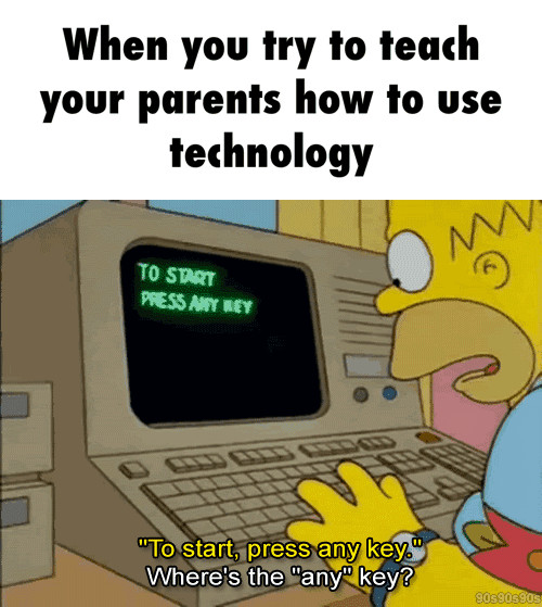 When parents try to use technology - meme