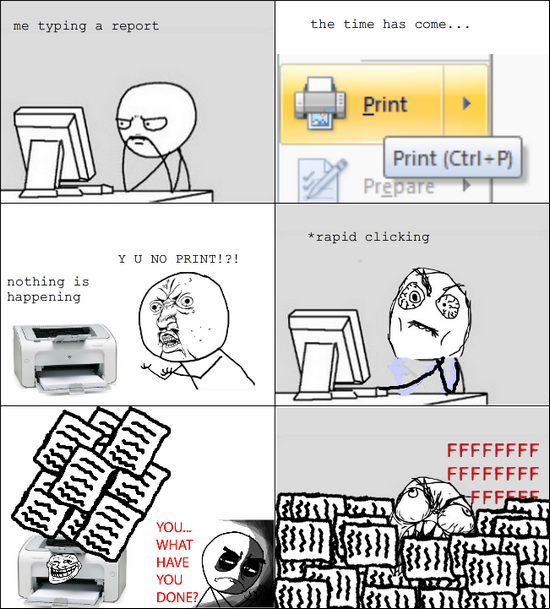 Stupid printer - meme