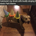 That dog looks drunk too