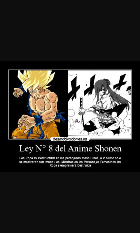Ley N°8 del anime shonen - meme