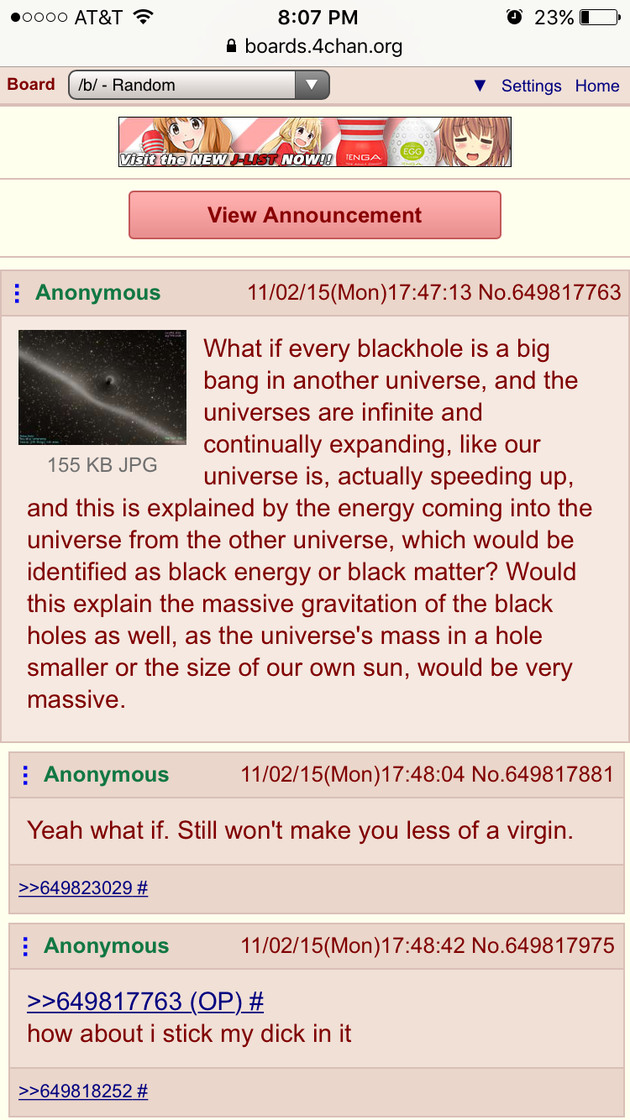 /b/ is asking the real question - meme