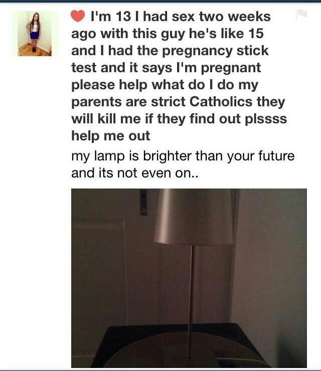 That lamp is dark - meme