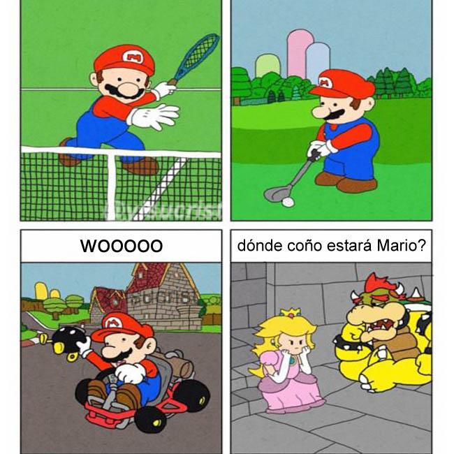 Mario se cansó de salvar a la princesa - meme