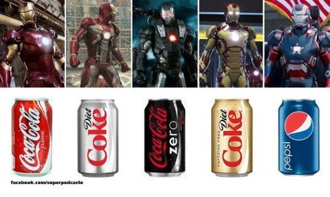 Coca cola est iron man - meme