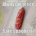 in case you've never seen a condom full of spaghetti