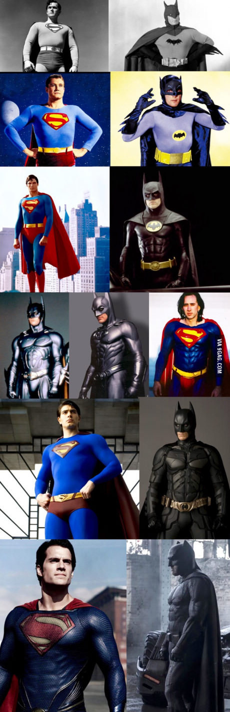 Batman v superman au fil des films - meme
