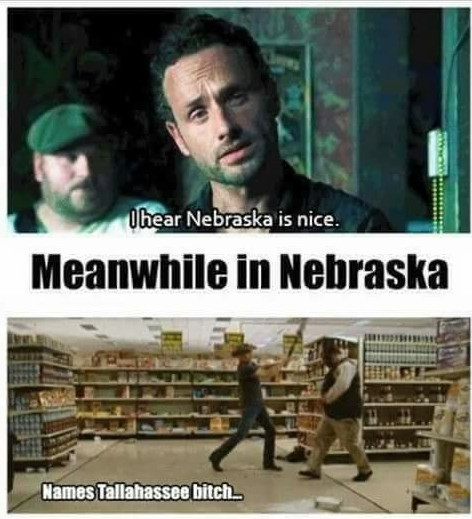 Walking dead on top and zombieland on the bottom - meme