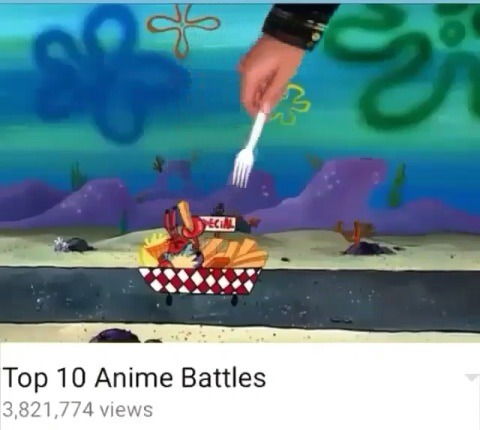 Spongebob is a recommended anime - meme