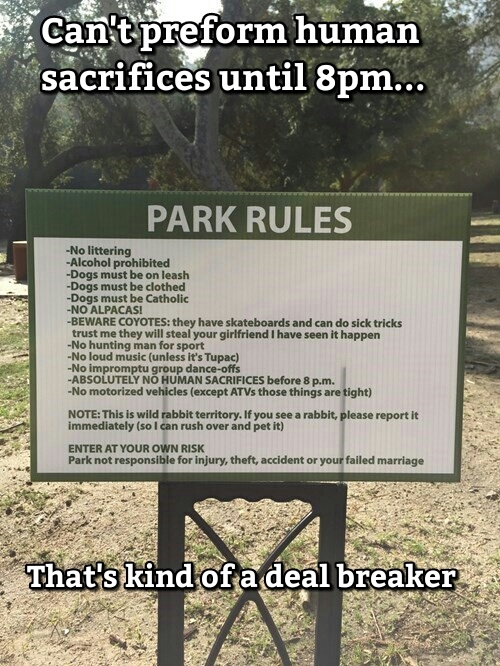 Almost prefect park. - meme