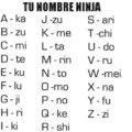 Tu nombre ninja