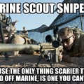Marine scout snipers