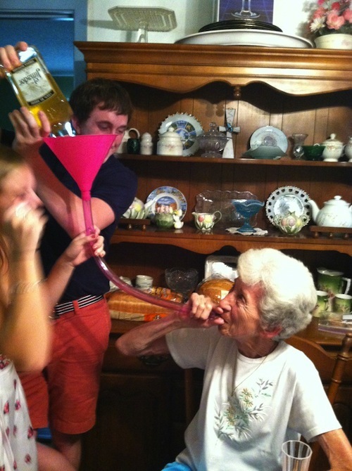 Grandma sure knows how to party... - meme