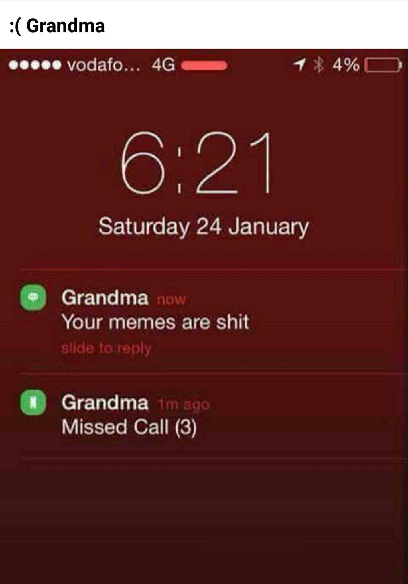 Grandma don't give a damn - meme
