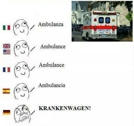 Toutes les langue VS la langue allemande - meme