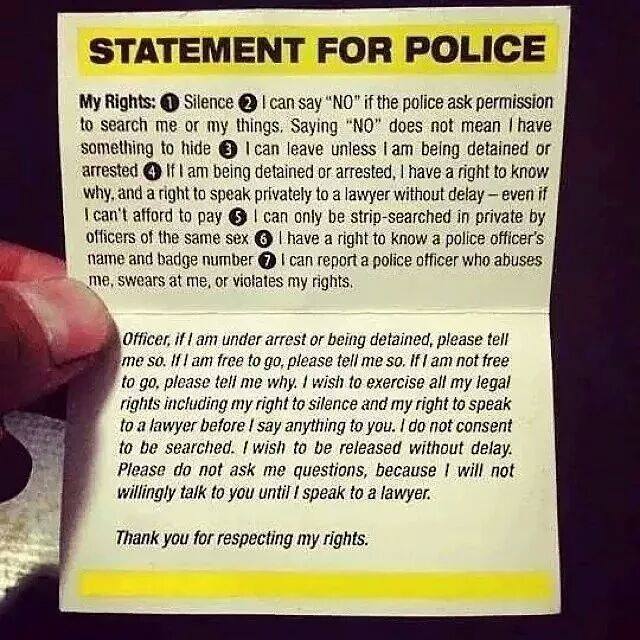 Statement for Police - meme