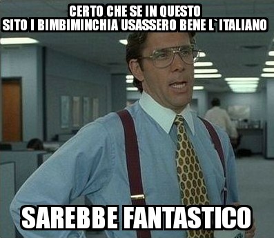 Italiano perfetto - meme