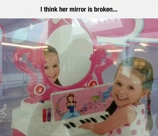 It's cursed!!! Demon mirror?!?! - meme