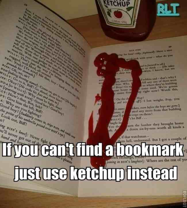 Life Hack: Homemade Bookmark - meme