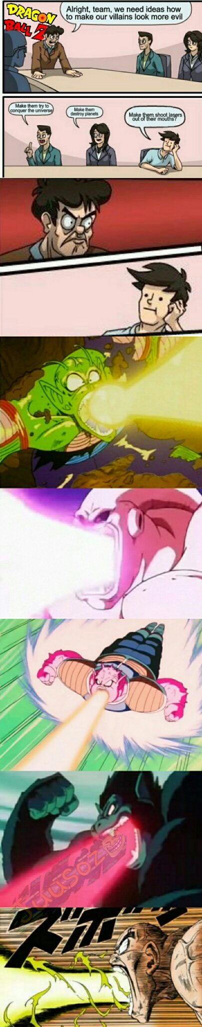 Frieza was one of the only main villains that didn't shoot mouth lasers. - meme
