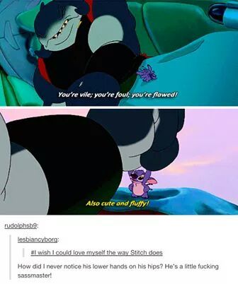 Stitch is a strong, independent alien - meme