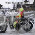 Moto geler avec le mec