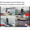Los submarinos de los países que estan en guerra con isis