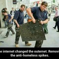 Removing the anti-homeless spikes