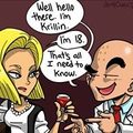 Krillin being smoother than his scalp