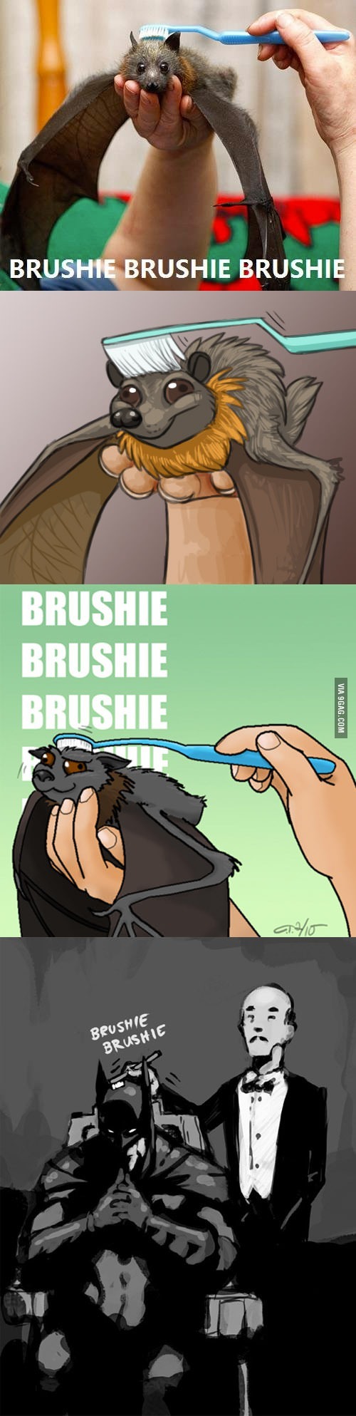 bat brush - meme