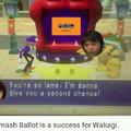 Hell, I voted for waluigi. I'm glad Roy is back, too. He was my best in melee, and I missed him in brawl.