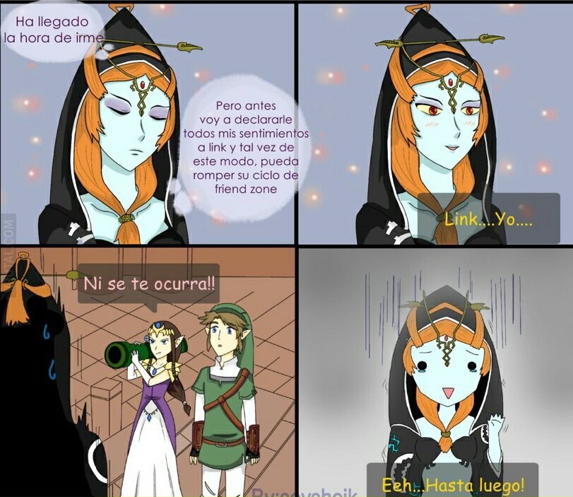 Maldita Zelda como le gusta destruir las posibilidades de Link - meme