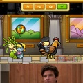 There's a mission in Scribblenauts where you need to put an object in a painting that an elf would find interesting. Putting naked Santa in the painting completes the mission.