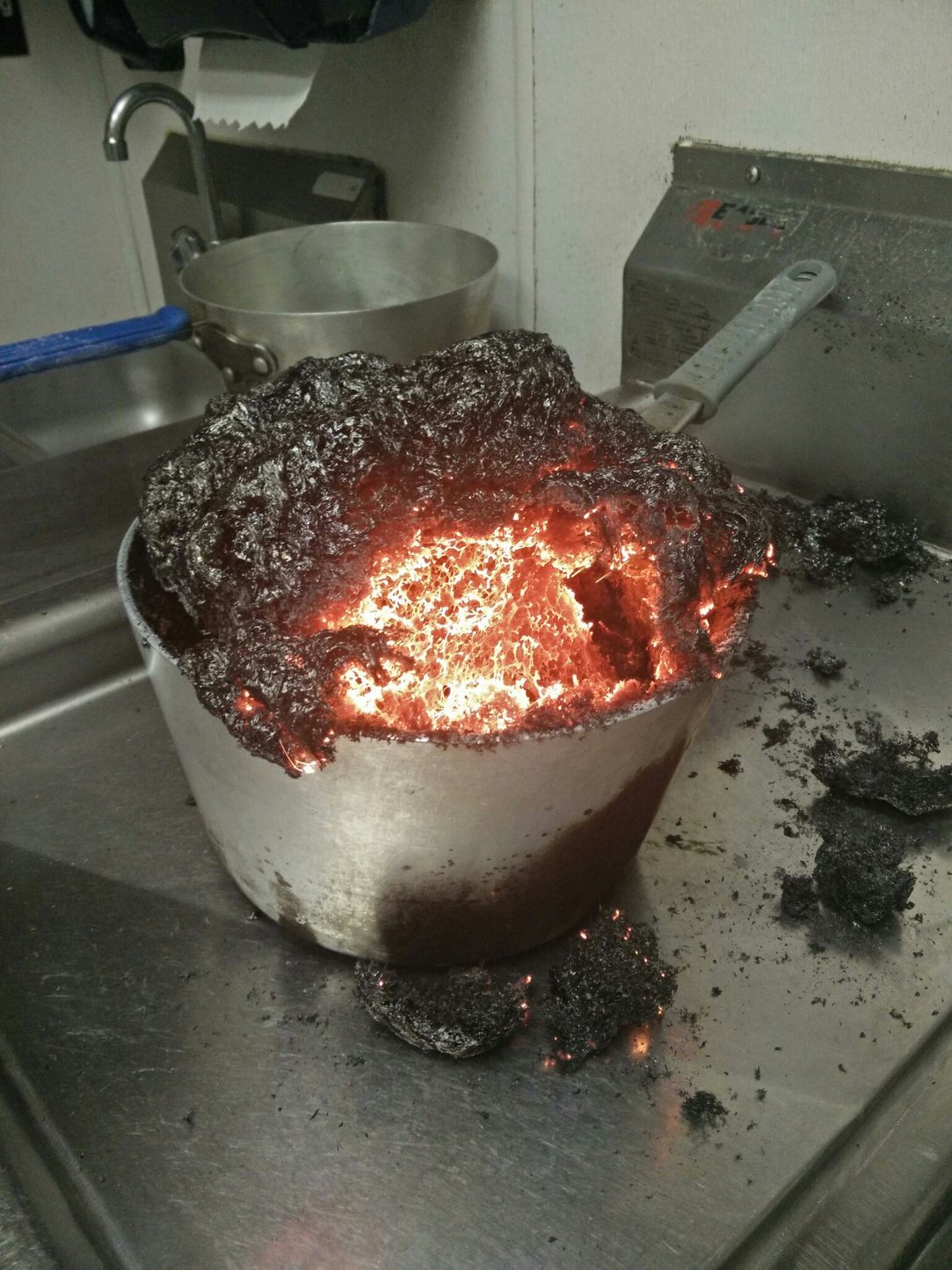 I forgot I was making caramel at work. It's a tad overcooked. - meme