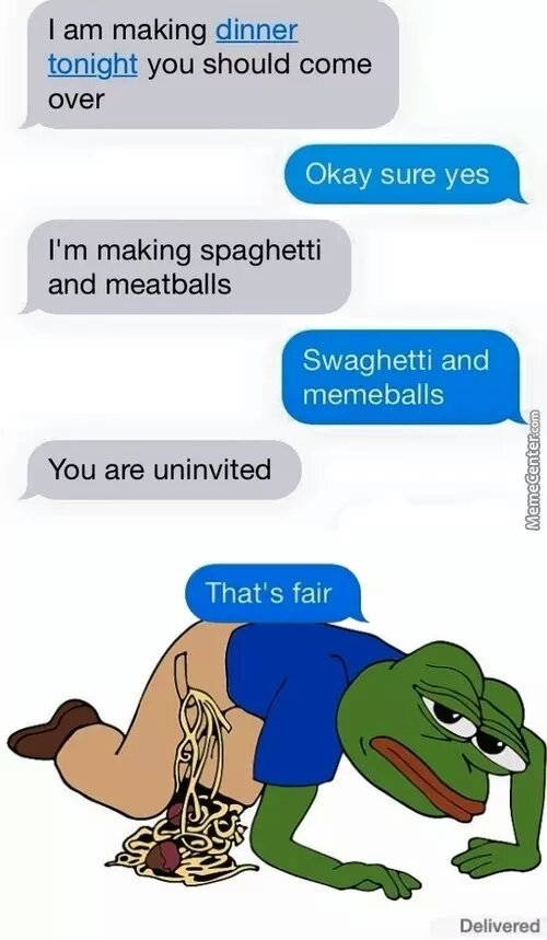 spaghetti meatballs - meme