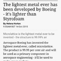 Metal as Styrofoam