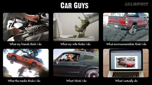 title loves cars but doesnt know anything about cars - meme