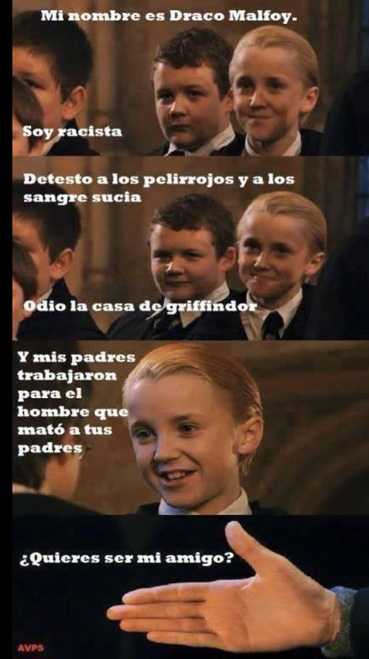 Draco Malfoy, un niño muy idiota - meme.